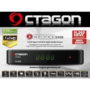 OCTAGON SX88 H.265 HEVC HD (Linux DVB-S2 Multistream Tuner)