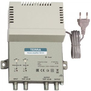 TERRA HA131 - 36dB усилвател за кабелна и ефирна телевизия